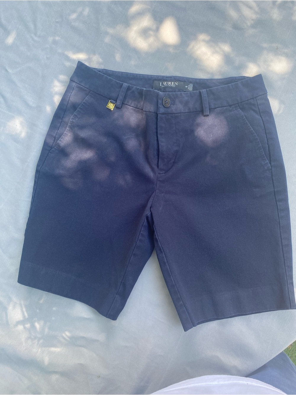 Lauren Ralph Lauren Men's Navy Flat Front Chino Shorts